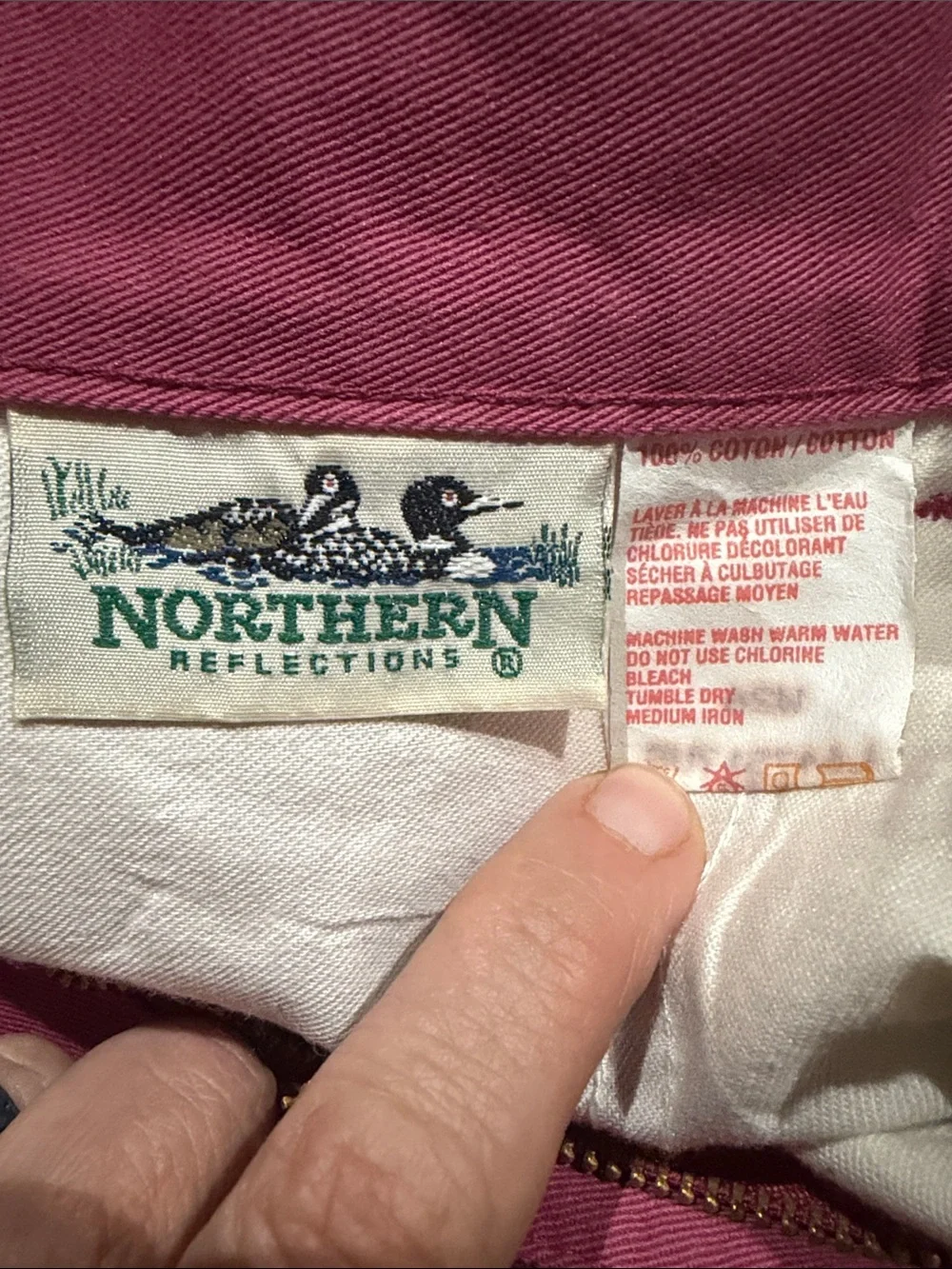 Deadstock 1980s Northern Reflections 100% Cotton Dusty Rose High-Waisted Pleated
